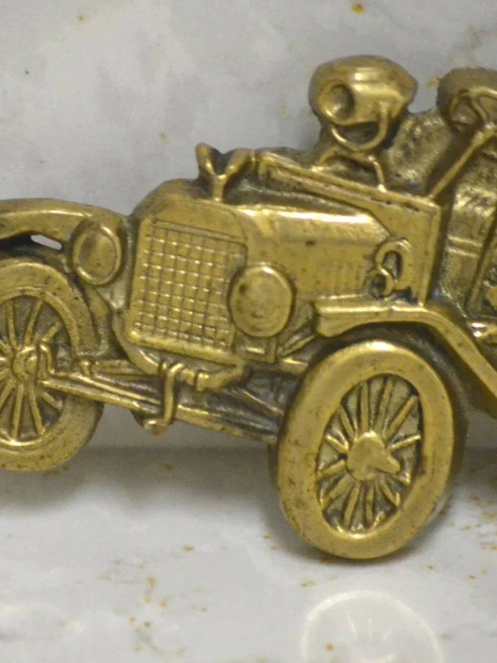 Baron Solid Brass Fire Engine Truck Belt Buckle